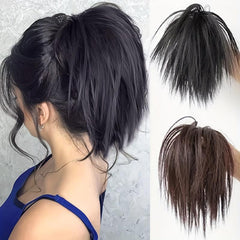 Messy Hair Buns Short Ponytail Synthetic Hair Extensions