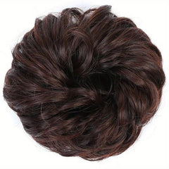 Curly Wavy Hairpieces for Women Messy Hair Bun Elastic Hair Bands