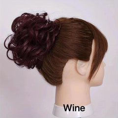 Messy Donut Hair Buns Updo Chignon With Rubber Band