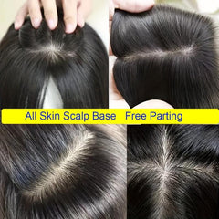 8-12 Inch Human Hair Silk Base Topper Lightweight Hair Pieces