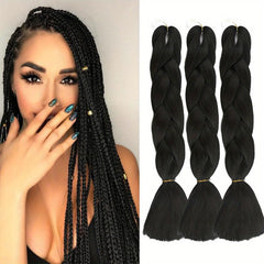 3pcs Colorful Jumbo Braid Hair Extensions DIY Crochet Box Braiding Extensions