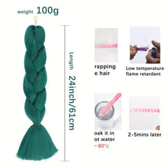 3pcs Colorful Jumbo Braid Hair Extensions DIY Crochet Box Braiding Extensions