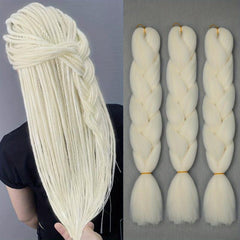 3pcs Colorful Jumbo Braid Hair Extensions DIY Crochet Box Braiding Extensions