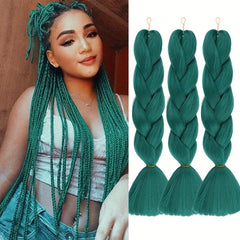 3pcs Colorful Jumbo Braid Hair Extensions DIY Crochet Box Braiding Extensions