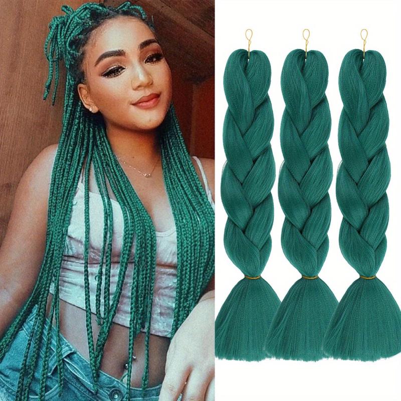 3pcs Colorful Jumbo Braid Hair Extensions DIY Crochet Box Braiding Extensions