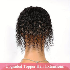 Curly Hair Topper Human Hair Clip In Extensions Natural Daily Use