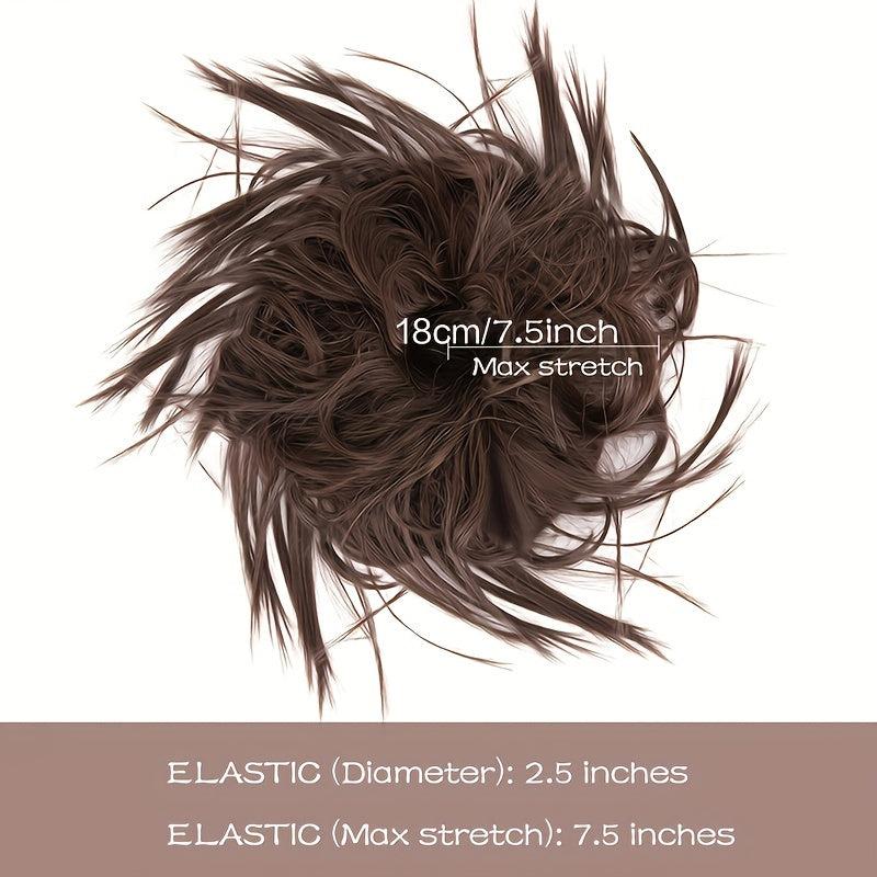 Tousled Updo Messy Hair Bun Scrunchie Fluffy Hair Extensions