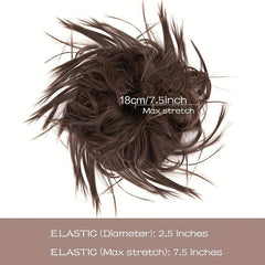 Tousled Updo Messy Hair Bun Scrunchie Fluffy Hair Extensions