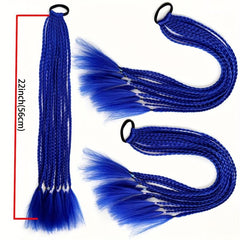 55 88 Cm Long Braids Ponytail Hair Extension Colored Gradient Hair Piece