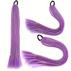 55 88 Cm Long Braids Ponytail Hair Extension Colored Gradient Hair Piece