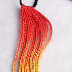 Rainbow Wig Braid Hair Pieces For Women