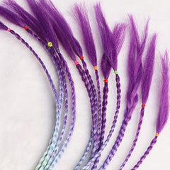 Rainbow Wig Braid Hair Pieces For Women