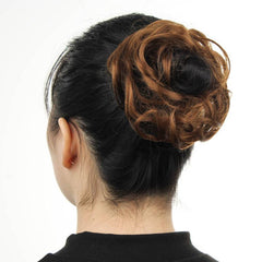 Messy Curly Chignon Rubber Bang Hair Bun