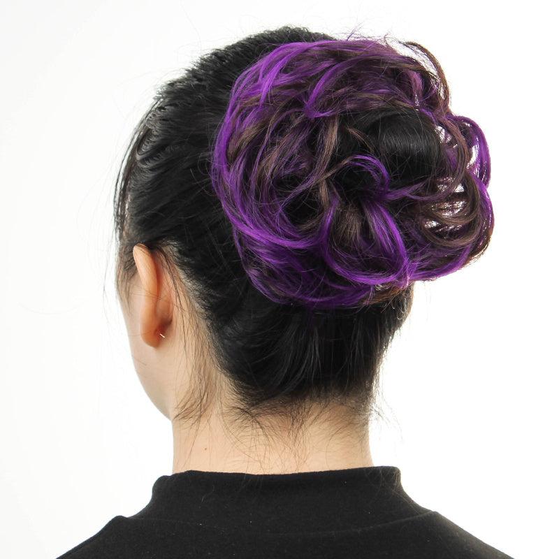 Messy Curly Chignon Rubber Bang Hair Bun