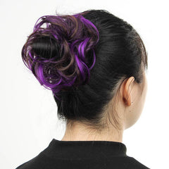 Messy Curly Chignon Rubber Bang Hair Bun