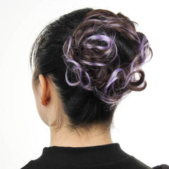 Messy Curly Chignon Rubber Bang Hair Bun