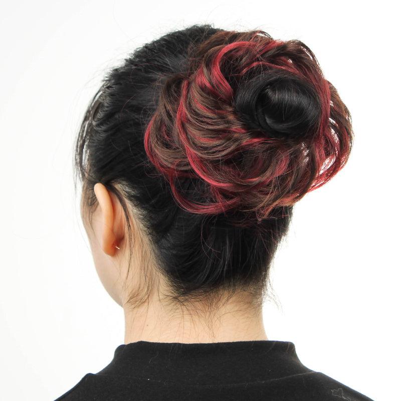 Messy Curly Chignon Rubber Bang Hair Bun