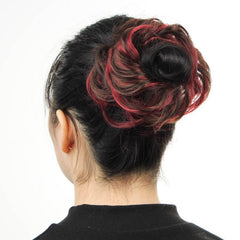 Messy Curly Chignon Rubber Bang Hair Bun