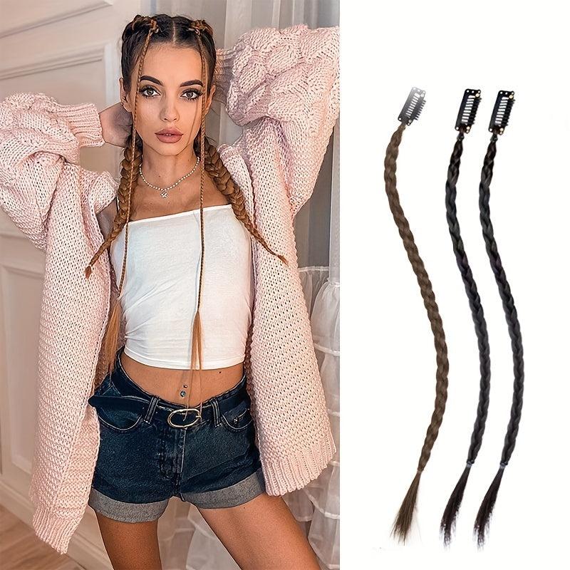 Y2K Clip-In Braided Hair Extensions