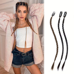Y2K Clip-In Braided Hair Extensions