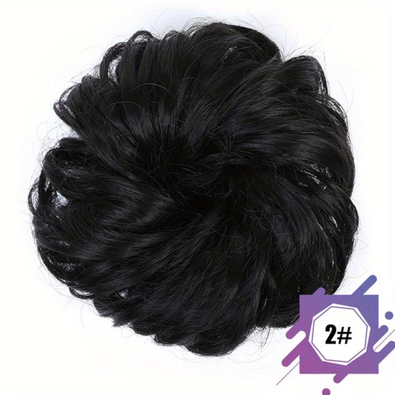 Messy Donut Hair Buns Updo Chignon Elastic Hair Rope Extensions Daily Use