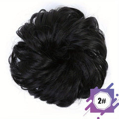 Messy Donut Hair Buns Updo Chignon Elastic Hair Rope Extensions Daily Use