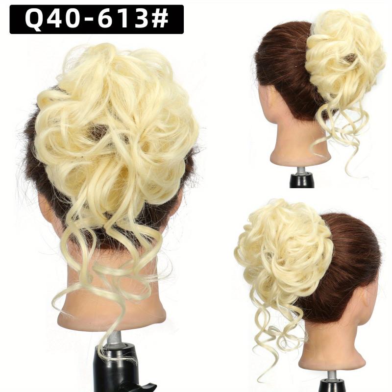 Messy Bun Hairpiece Ponytail Extensions Updo Bun Synthetic Hair Scrunchies