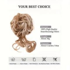 Messy Bun Hairpiece Ponytail Extensions Updo Bun Synthetic Hair Scrunchies
