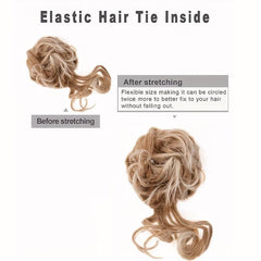 Messy Bun Hairpiece Ponytail Extensions Updo Bun Synthetic Hair Scrunchies