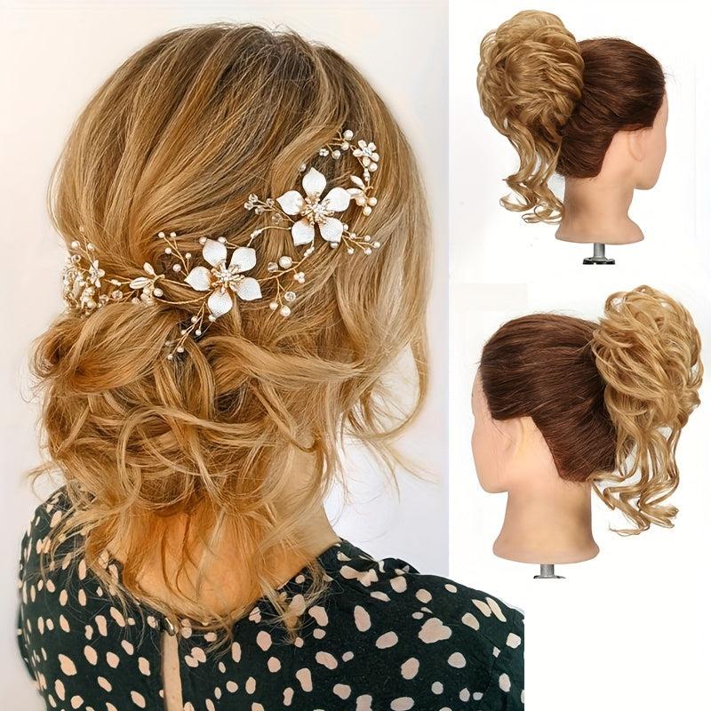 Messy Bun Hairpiece Ponytail Extensions Updo Bun Synthetic Hair Scrunchies