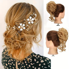 Messy Bun Hairpiece Ponytail Extensions Updo Bun Synthetic Hair Scrunchies