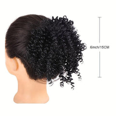 Afro Curly Bun Hair Extension Messy Bun Wig