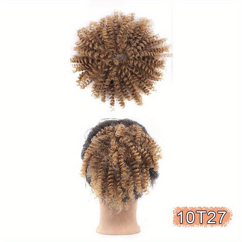 Afro Curly Bun Hair Extension Messy Bun Wig