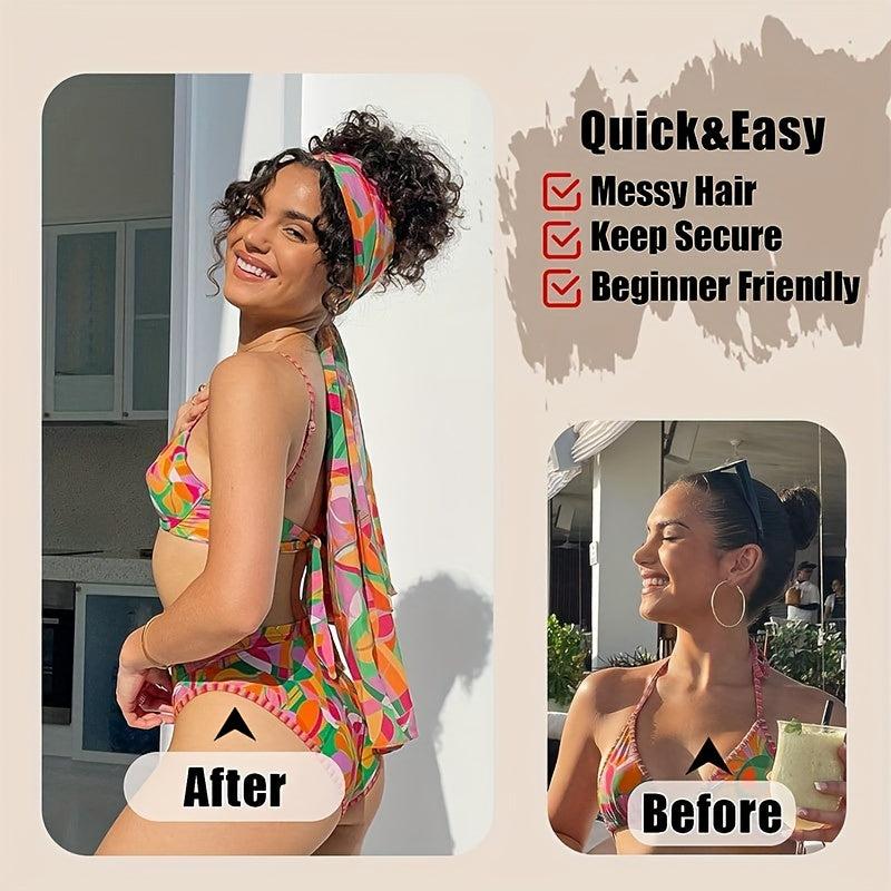 Afro Curly Bun Hair Extension Messy Bun Wig