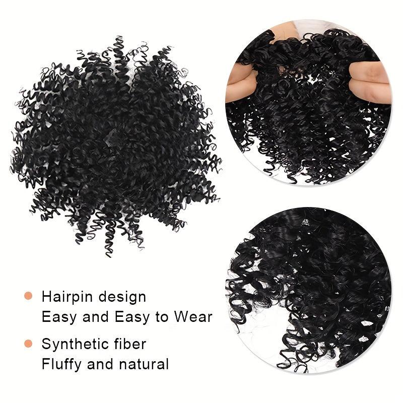 Afro Curly Bun Hair Extension Messy Bun Wig