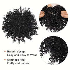 Afro Curly Bun Hair Extension Messy Bun Wig