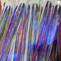 Colorful Hair Tinsel Strands DIY Sparkling Hair Extensions Y2K Glitter