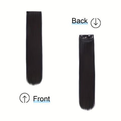Clip In Straight Hair Extensions Synthetic Fiber Hair Extensions for Women
