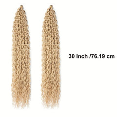 Long Curly Crochet Hair Blonde Wavy Deep Wave 1 Pack