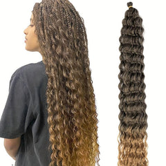 Long Curly Crochet Hair Blonde Wavy Deep Wave 1 Pack
