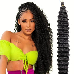 Long Curly Crochet Hair Blonde Wavy Deep Wave 1 Pack