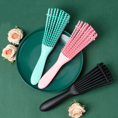 Curly Hair Detangling Brush Portable Hair Detangler Eight Claws