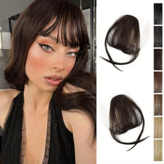 100% Human Hair Bangs Clip In Wispy Fringe for Women