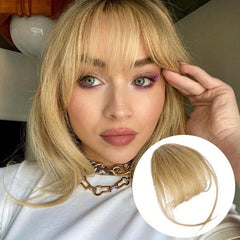 100% Human Hair Bangs Clip In Wispy Fringe for Women