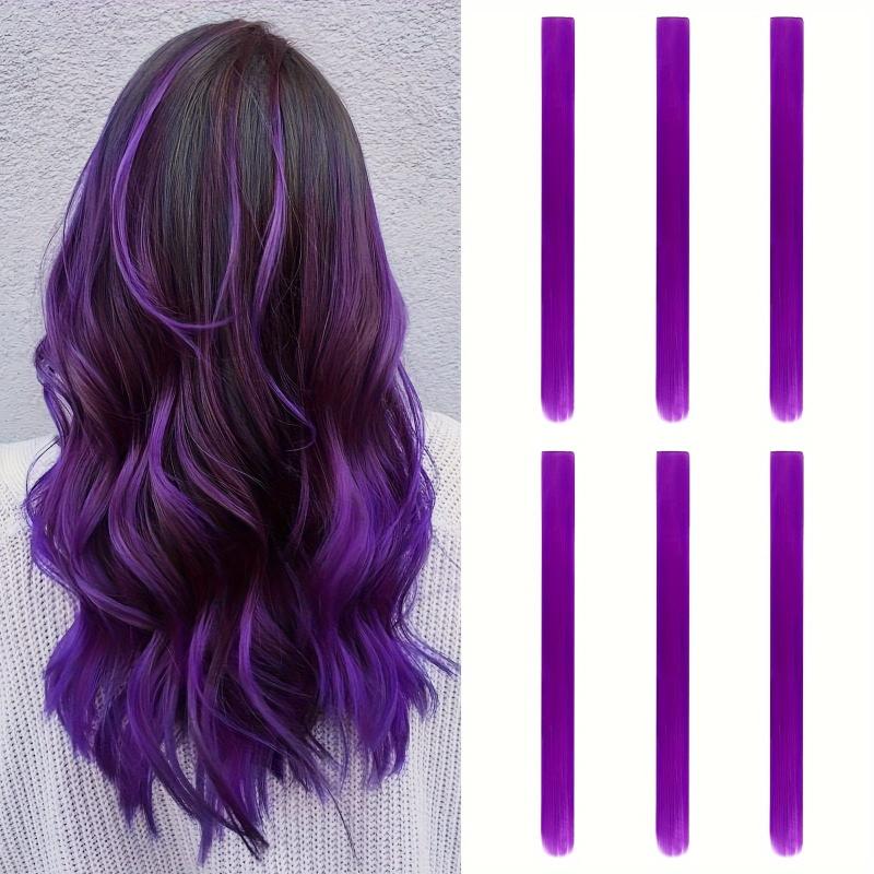 6pcs Red Hair Extensions Clip In 50 8 Cm Long Straight Heat Resistant Girls