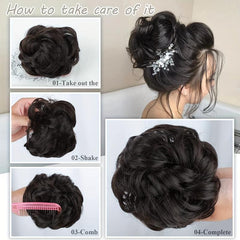 Fluffy Wavy Curly Claw Clip Hair Extension for Women
