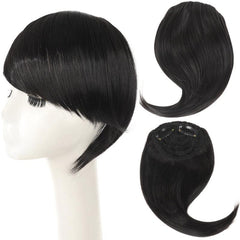 Synthetic Clip In Bangs for Women Hairpiece with Side Bangs