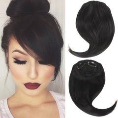 Synthetic Clip In Bangs for Women Hairpiece with Side Bangs