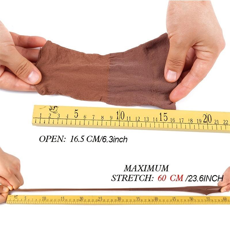 5 Packs 10pcs Nude Mesh Net Wig Caps for Wigs Stocking Cap Beige Brown