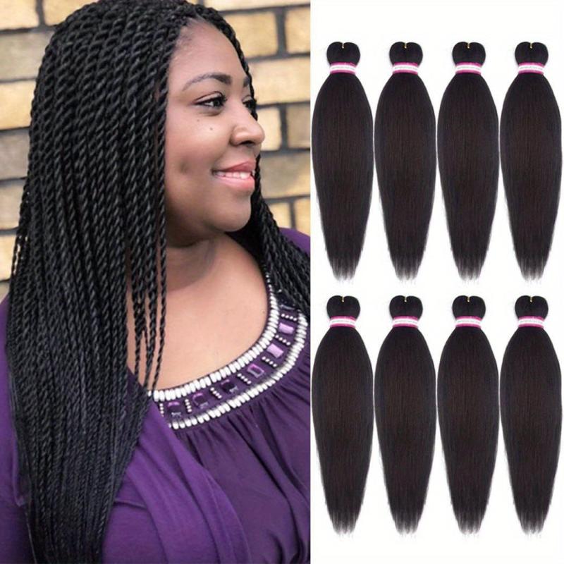 Pre-Stretched Braiding Hair Extensions 50 8 Cm Easy Crochet Braid 8 Packs